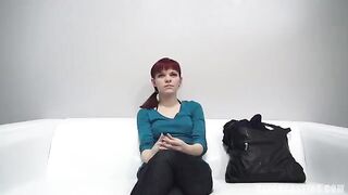 Redhead teen agreed to fuck and give a blowjob at casting