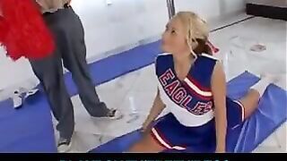 A gymnast has awesome sex while sitting on a twine, showcasing flexibility