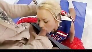 A gymnast has awesome sex while sitting on a twine, showcasing flexibility