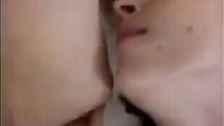 A friend cleaned the sperm from the anus and vagina with her tongue