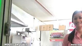 Saleswoman gets fucked for money in a steamy encounter