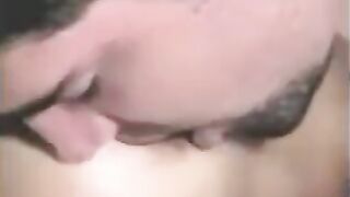A man has sex with a girl with a strapon
