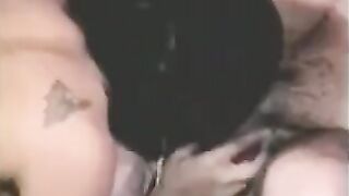 A man has sex with a girl with a strapon
