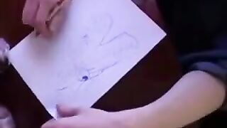 Instead of lessons, the Russian guy fucked his mom with a big cock