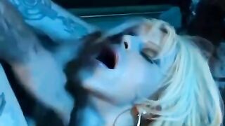 Girl in a corset and stockings, showcasing sensual tease and hardcore action
