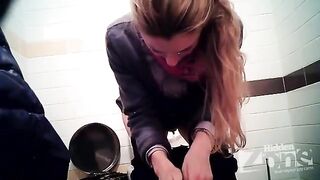 Camera hidden in the store toilet, intimate moments caught on film