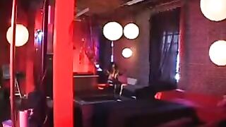 A black woman in a latex suit fiercely rode a member with passion