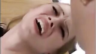 A hot fisting threesome with a fragile blonde and her friends in stockings