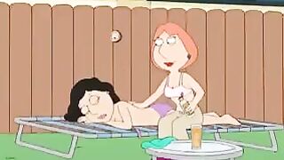 Family Guy lesbian porn with Bonnie and Lois Griffin in action