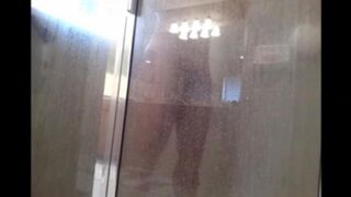 The man washed his body in the shower, not suspecting a thing
