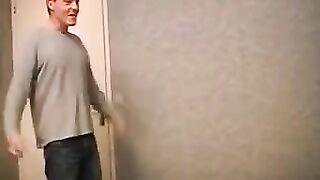 A hot mature woman in a skirt seduces a man to fuck her hard