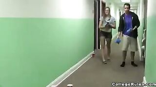 A group of young people got together in a room and got wild