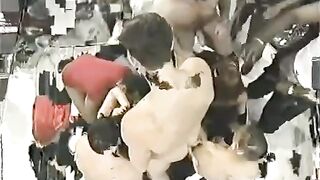 Bunch of guys fucked a girl with huge tits and ass in hardcore action