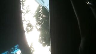 Public places are more interesting for jerking off a cock