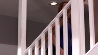 The guy’s girlfriend, Morgan Lee, fucked by her beautiful friend with a strapon