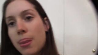 A high-quality sex video with a beautiful woman on the path