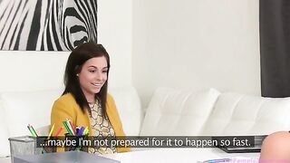 Lesbian casting with gorgeous Tracy Lindsay and another hot babe on Female Agent