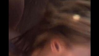 The man finished on the girl's face after sex