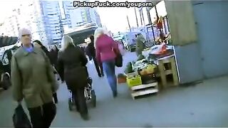 A guy has sex with a blonde teen he picked up on the street