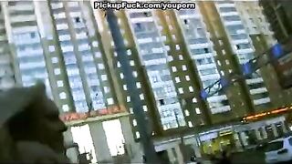 A guy has sex with a blonde teen he picked up on the street