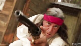 A cowboy punished a girl but licked her clitoris nicely