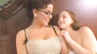 A sweet lesbian sex with a mother and her daughter you should see