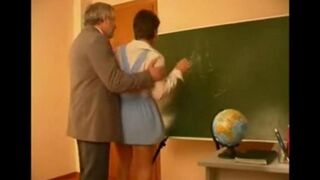 An old teacher seduced and fucked a student, showcasing forbidden desire