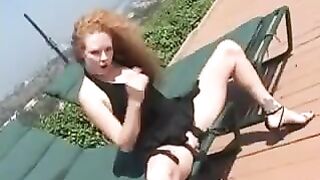 Buttfuck with a big man and a rough ending for the sexy blonde