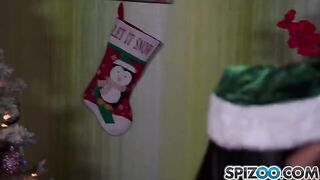 Two Snow Maidens are getting fucked by a Santa Claus in an intense threesome
