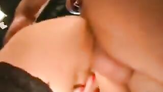 German hooker gets her pussy filled with cum after sucking dick