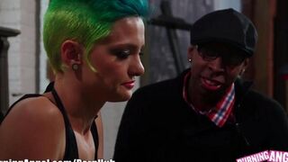 Hot blondie in emo style gets her ass pounded hard