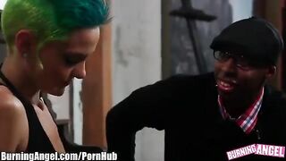 Hot blondie in emo style gets her ass pounded hard