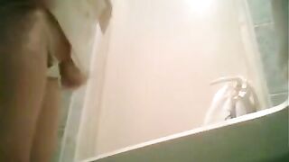 A hidden camera in the toilet captures a graduate's private moment