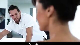 A sexy girl got oiled up and had sex with a guy