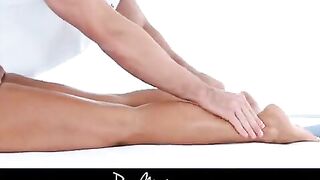A sexy girl got oiled up and had sex with a guy