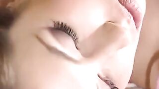 A busty woman licked the pussy of a young man