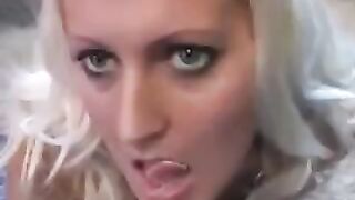 Whims licked the sperm from a spoon, a delicious and sensual breakfast