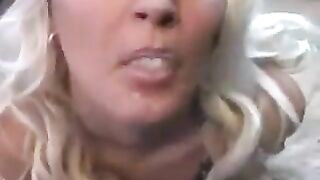 Whims licked the sperm from a spoon, a delicious and sensual breakfast