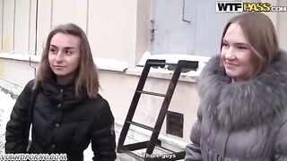 A blonde girl was picked up and had sex with two guys