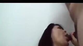 A mature Japanese man plays with his cock and gives himself pleasure