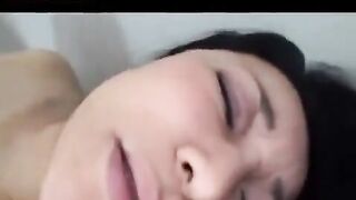 A mature Japanese man plays with his cock and gives himself pleasure