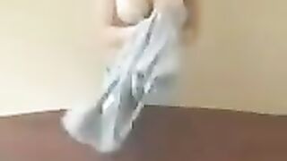 A chick with big milk teaches the guy how to do it