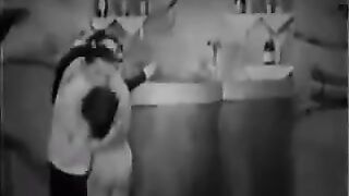 A threesome sex video of the ancient times from 1930