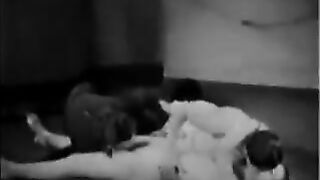 A threesome sex video of the ancient times from 1930