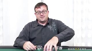 He lost a card game, so he had to pay with his ass. Unlucky!