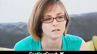 Brunette woman fucked at her first porn casting session