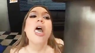 Spermoplog with girl having a big buffer, showcasing intense action