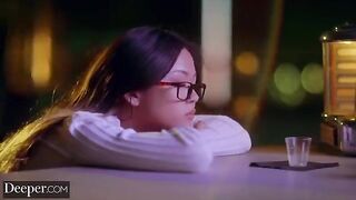 Petite woman Lulu Chu gets her pussy filled with BBC by Deeper