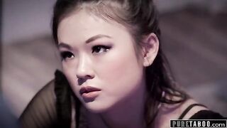 Skinny Asian teen Lulu Chu seduced and fucked at the wake