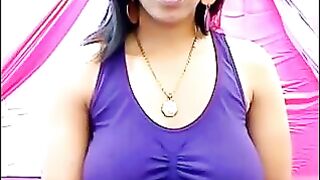 Her nipples are standing out through her t-shirt with excitement
